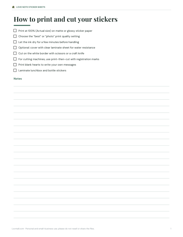 Preview of Printable Sticker Printing and Cutting Guide